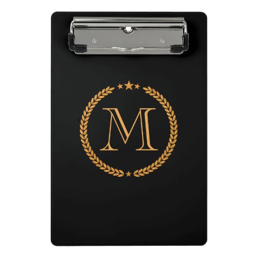 Golden Monogram Mini Klembord (Voorkant)