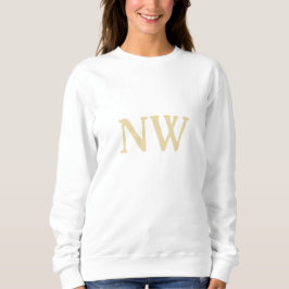 Golden Monogram Naam initialen Custom Vrouwen Trui