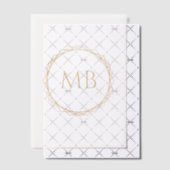 Golden Monogram paar Initialen bruiloft Vellum Uitnodigingen (Offset (Uitnodiging))