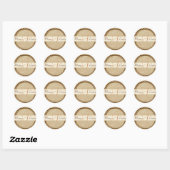 Golden Monogram Sticker/zegel Ronde Sticker (Vel)