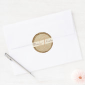 Golden Monogram Sticker/zegel Ronde Sticker (Envelop)