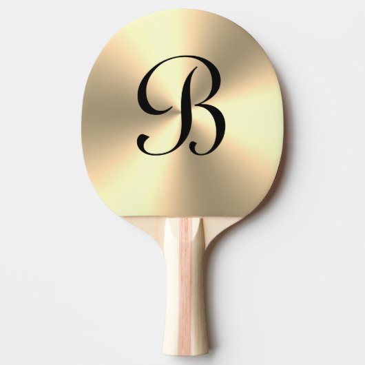 Golden monogram tafeltennis ping pongpeddel tafeltennisbatje (Voorkant)