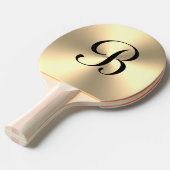 Golden monogram tafeltennis ping pongpeddel tafeltennisbatje (Voorkant Gekanteld)