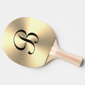 Golden monogram tafeltennis ping pongpeddel tafeltennisbatje (Zijkant)