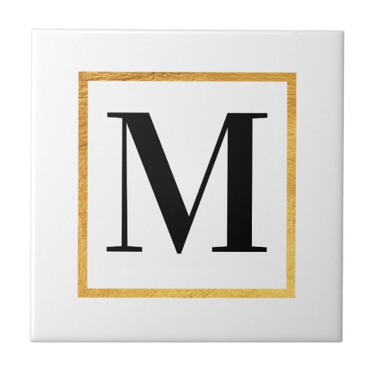 Golden Monogram Tegeltje (Voorkant)