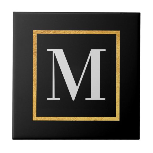 Golden Monogram Tegeltje (Voorkant)
