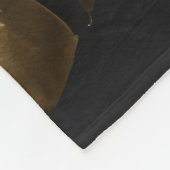 Golden Monstera: Luxe artistieke compositie Fleece Deken (Hoek)