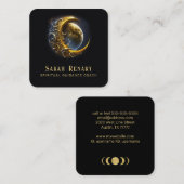 Golden Moon Astrology Teacher Coach Spiritueel Vierkante Visitekaartje (Voorkant / Achterkant)