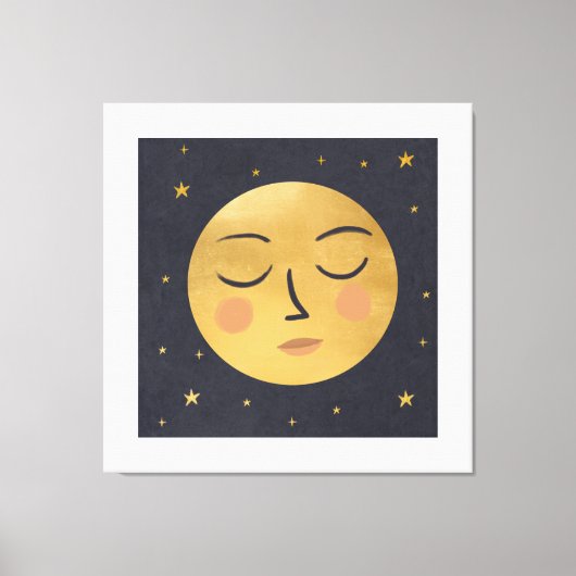 Golden moon canvas afdruk (Voorkant)