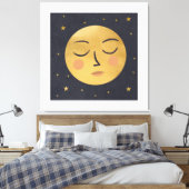 Golden moon canvas afdruk (Insitu (Slaapkamer))