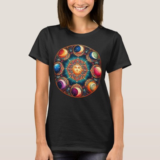 Golden Moon-fasediagram T-shirt (Voorkant)