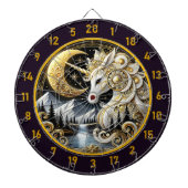 Golden Moon Lijsten White Unicorn's Grace Dartbord (Voorkant)