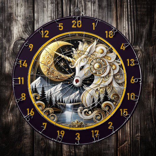 Golden Moon Lijsten White Unicorn's Grace Dartbord