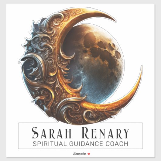 Golden Moon Lunar Teacher Coach Spiritueel Sticker (Vel)