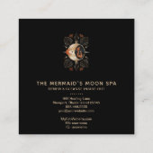 *~* Golden Moon Mermaid & Sacred Geometry Spa Vierkante Visitekaartje (Achterkant)