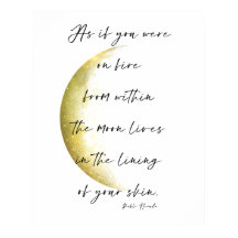 Golden Moon Phase Neruda Poetry