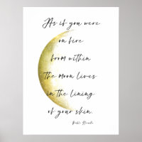 Golden Moon Phase Neruda Poetry