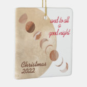 Golden Moon Phases Kerstmis Keramisch Ornament (Rechts)