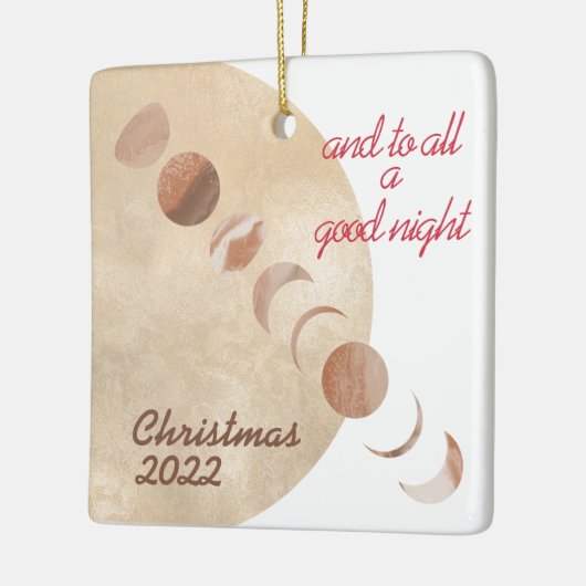 Golden Moon Phases Kerstmis Keramisch Ornament (Links)