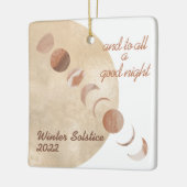 Golden Moon Phases Winter Solstice Keramisch Ornament (Links)