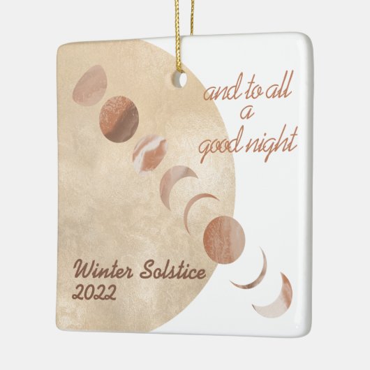 Golden Moon Phases Winter Solstice Keramisch Ornament (Links)