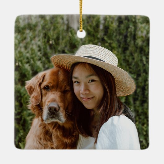 Golden Moon Phases Winter Solstice Keramisch Ornament (Achterkant)