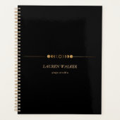 Golden Moon Phases Yoga Studio Visitekaartje Planner (Voorkant)