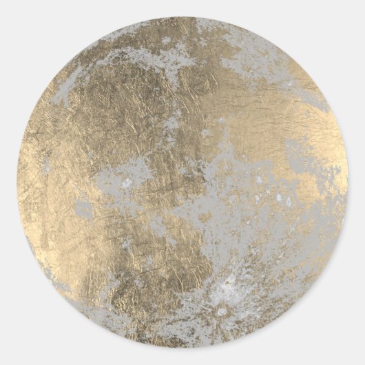 Golden Moon Ronde Sticker (Voorkant)