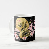 Golden Moon Sakura Dragon Koffiemok (Voorkant links)