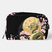Golden Moon Sakura Dragon Print Cut Naaizak Toilettasje (Achterkant)