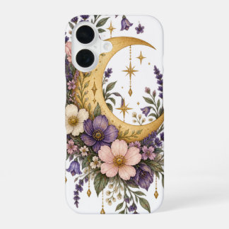 Golden Moon Wildflower Garden iPhone Hoesje iPhone 16 Hoesje