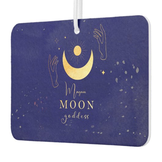 Golden Moon With Hands Personalized Luchtverfrisser (Links)