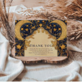 Golden Moonlit Baroque Wedding Bedankkaart