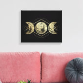 Golden Moons Heilige Geometrie Canvas Afdruk (Insitu (Woonkamer))