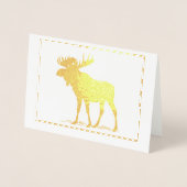 Golden Moose Holiday Wilderness Quote Folie Kaarten (Voorkant)