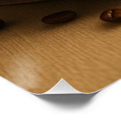 Golden Morning Brew – Cozy Coffee Steam Art Poster (Hoek)