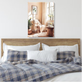 Golden Morning – Rustig zonlicht en gezellig inter Canvas Afdruk (Insitu (Slaapkamer))