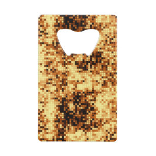 Golden Mosaic Abstract Pattern Creditkaart Flessenopener