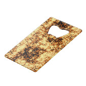 Golden Mosaic Abstract Pattern Creditkaart Flessenopener (Voorkant Gekanteld)