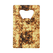 Golden Mosaic Abstract Pattern Creditkaart Flessenopener (Achterkant)