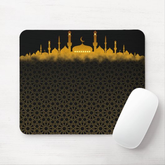 Golden Mosque Silhouette Muismat (Met muis)