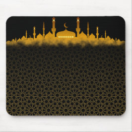 Golden Mosque Silhouette Muismat