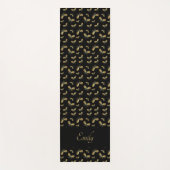 Golden Moth Butterfly Pattern Yoga Mat (Voorkant)