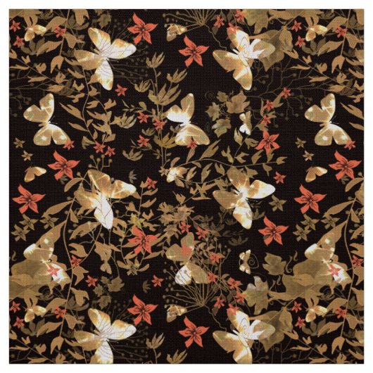 Golden moths stof (Swatch)