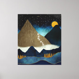 Golden Mountain Canvas Afdruk