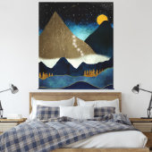 Golden Mountain Canvas Afdruk (Insitu (Slaapkamer))