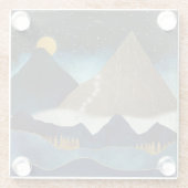 Golden Mountain Glazen Onderzetter (Achterkant)