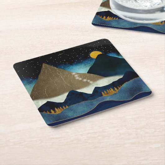 Golden Mountain Kartonnen Onderzetters (Schuin)