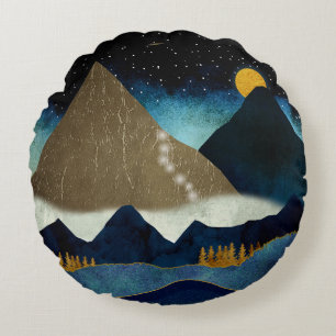 Golden Mountain Rond Kussen