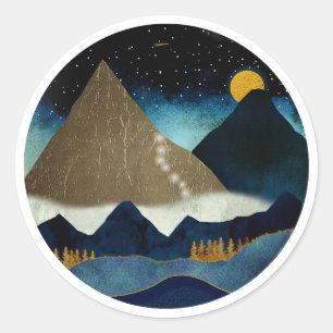 Golden Mountain Ronde Sticker